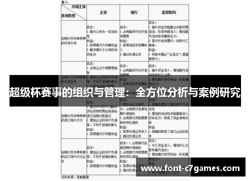 超级杯赛事的组织与管理:全方位分析与案例研究 超级杯赛事的组织与管理:全方位分析与案例研究